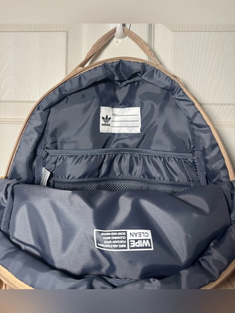 Adidas Originals Puffer Backpack in Magic Beige